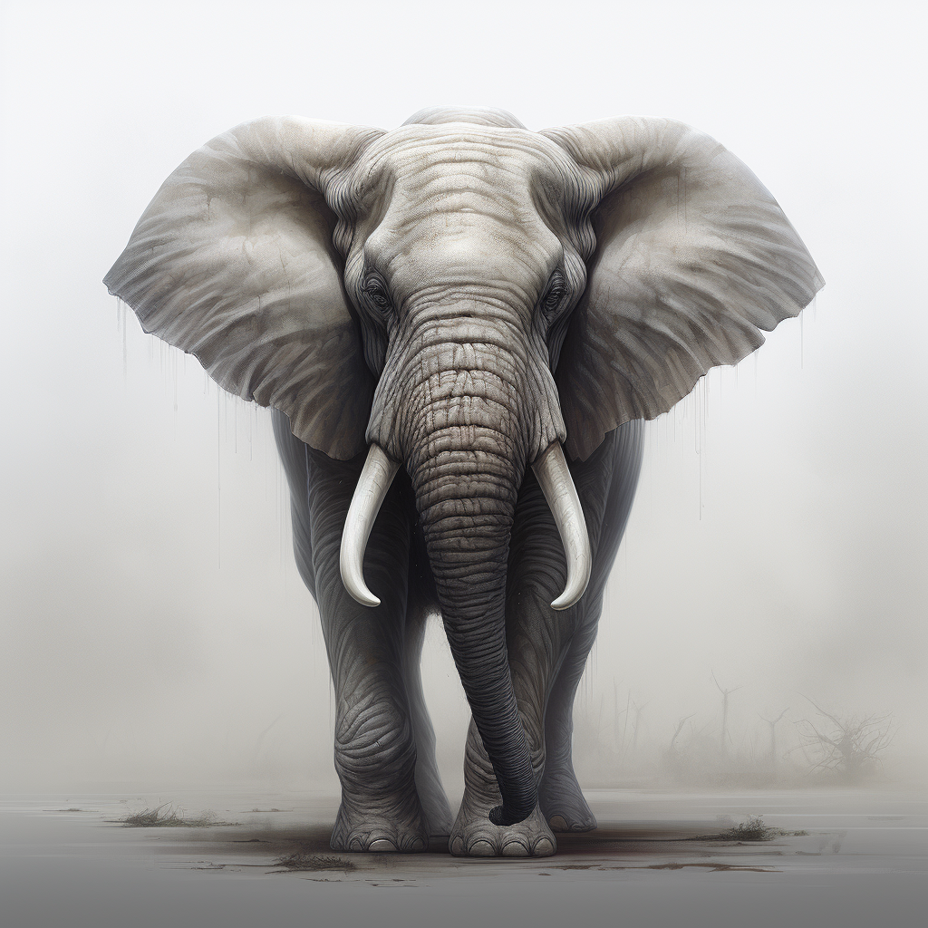 Beautiful elephant artwork by Vasko Taskovski