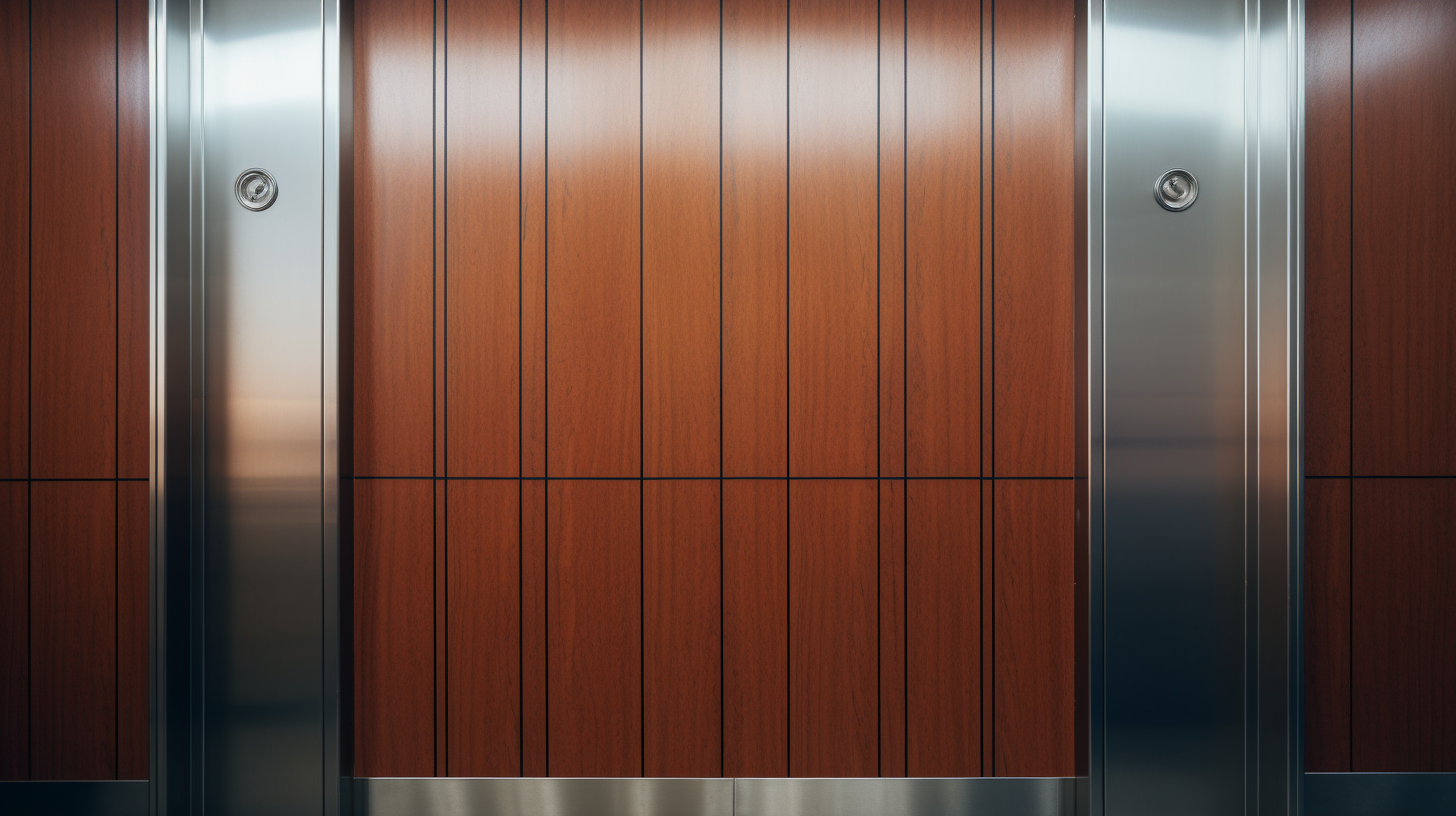 Closeup of Elevator Door in Business Building