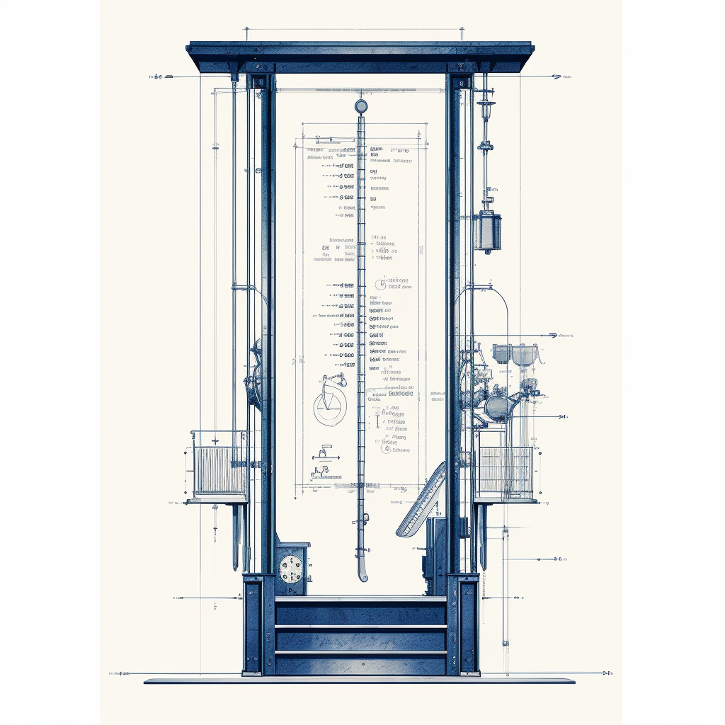 Elevator blueprint drawing