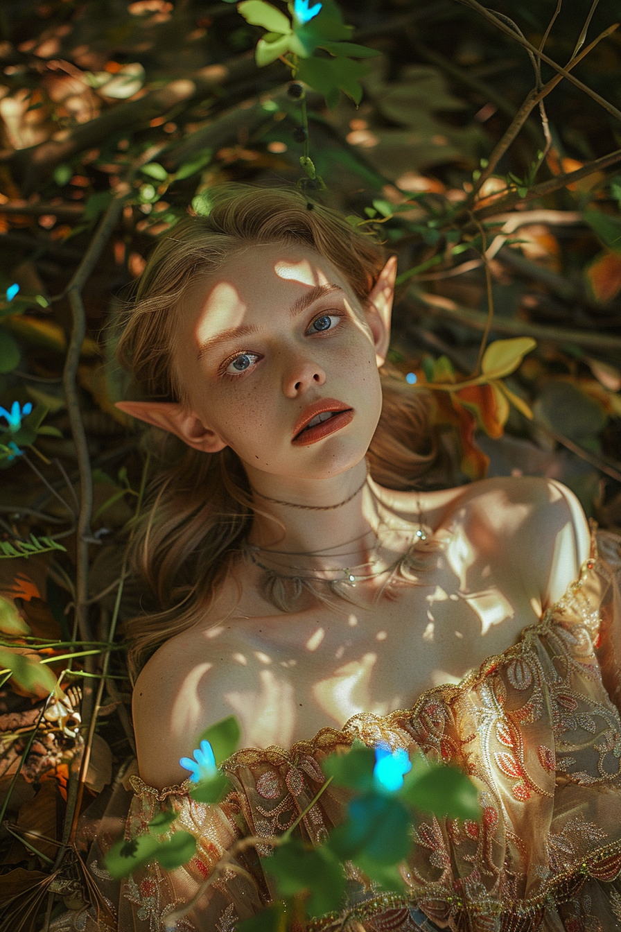 Beautiful Elf Woman in Forest