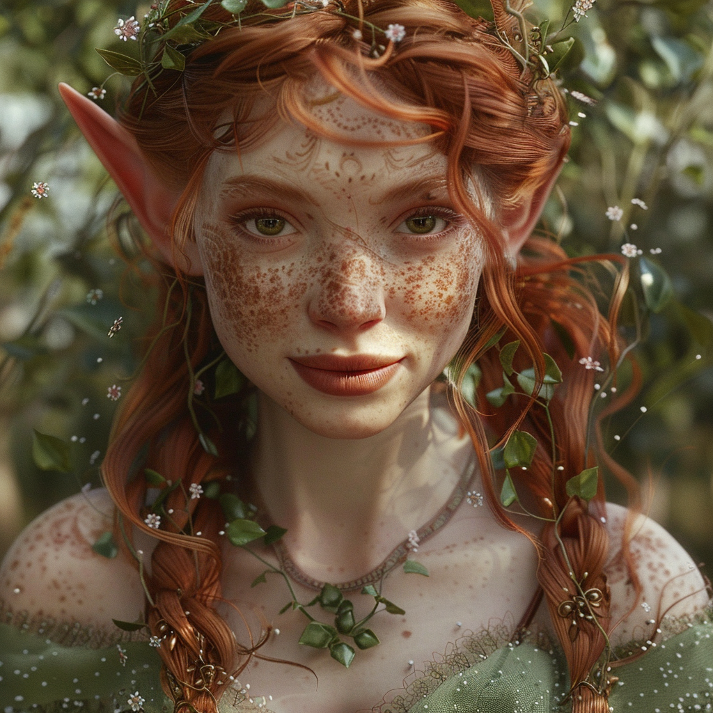 Elf Female Archfey Smiling Dress