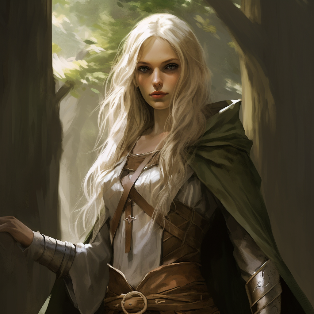 Graceful elf in medieval attire