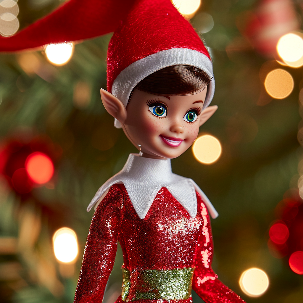 Stylish elf on the shelf Barbie doll