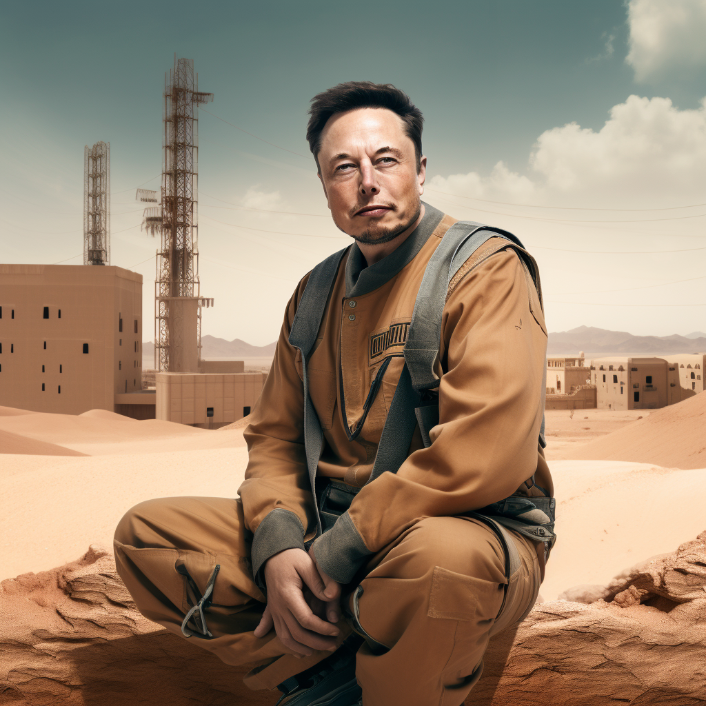 Elon Musk as Construction Worker