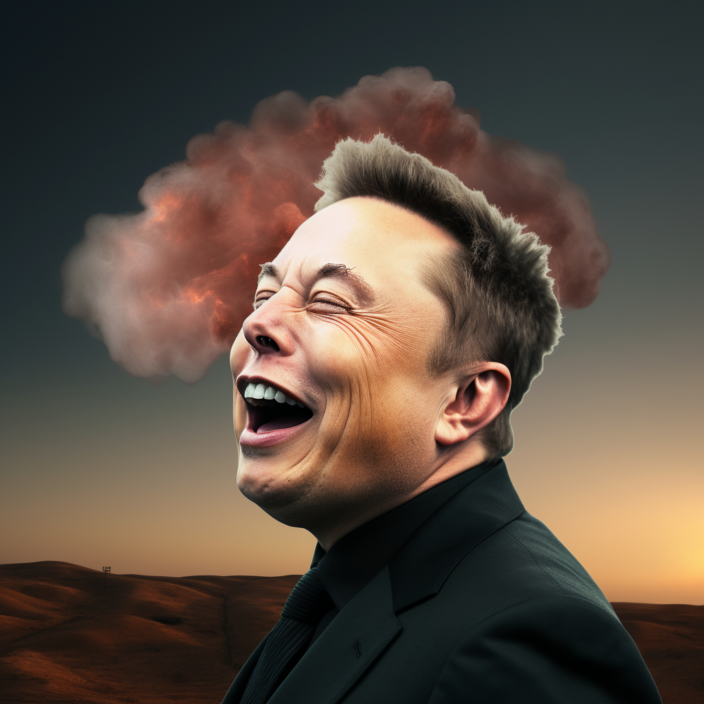 Elon Musk enjoying his funny moment