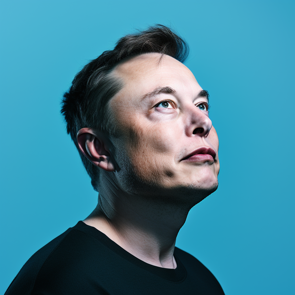 Elon Musk looking to the side