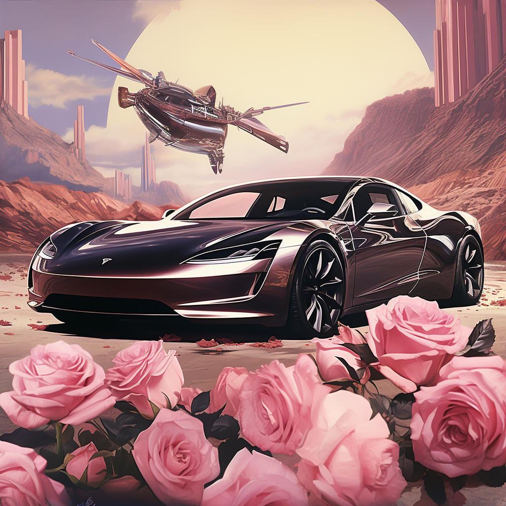 Floral Decoupage Elon Musk Movie Poster