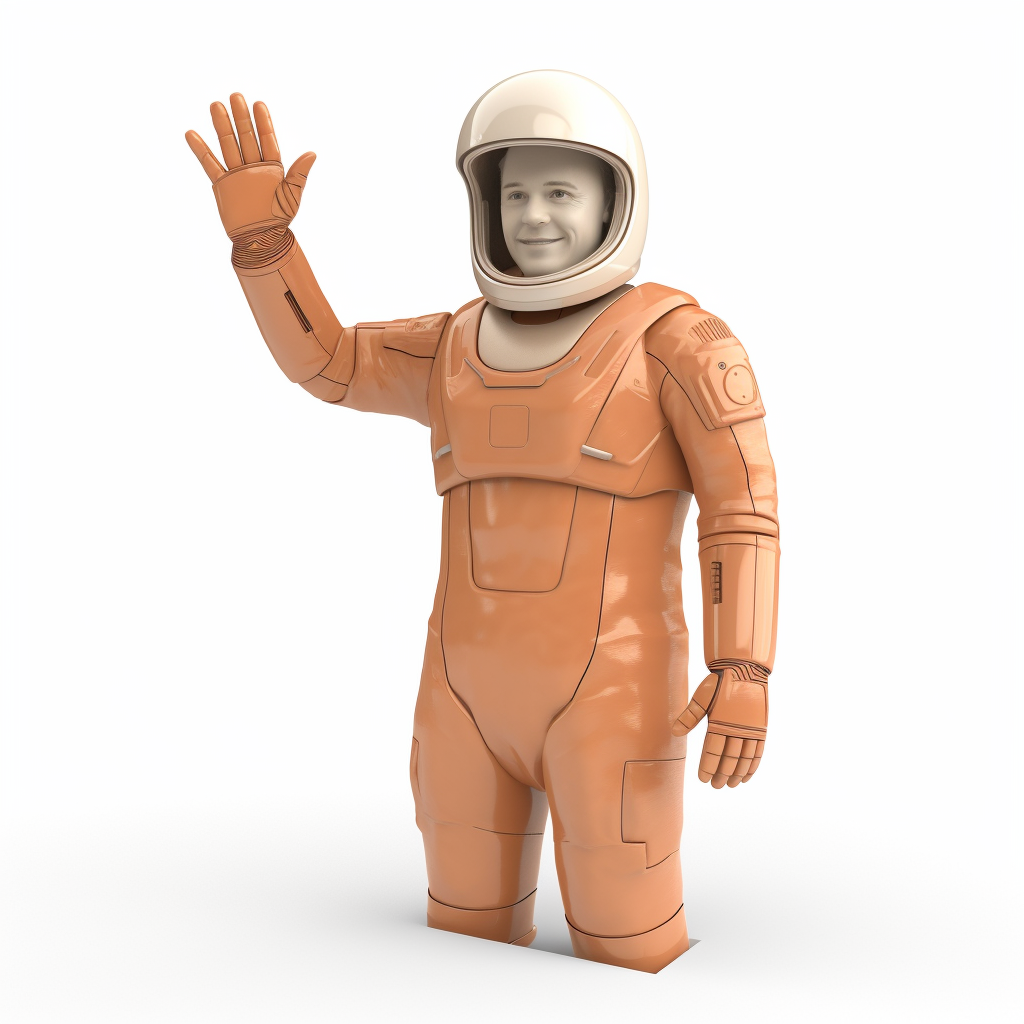 3D Elon Musk in Mars Uniform