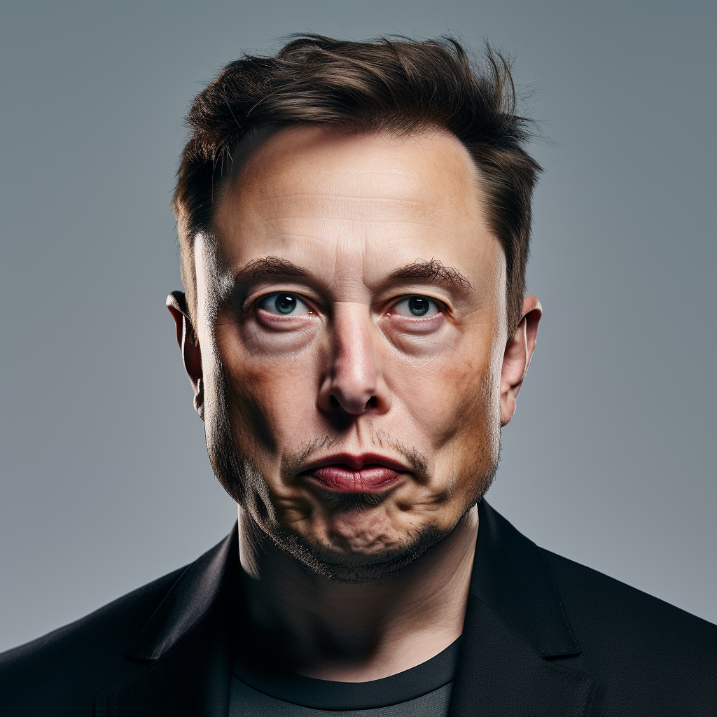 Elon Musk expressing intense anger and frustration