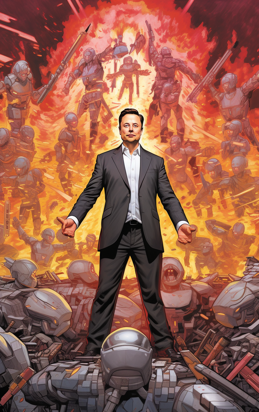 Elon Musk victorious over the defeated Oil Baron