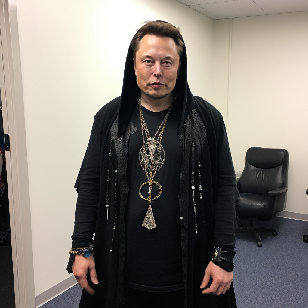 Elon Musk in Hebrew Israelite Wizard Clothing