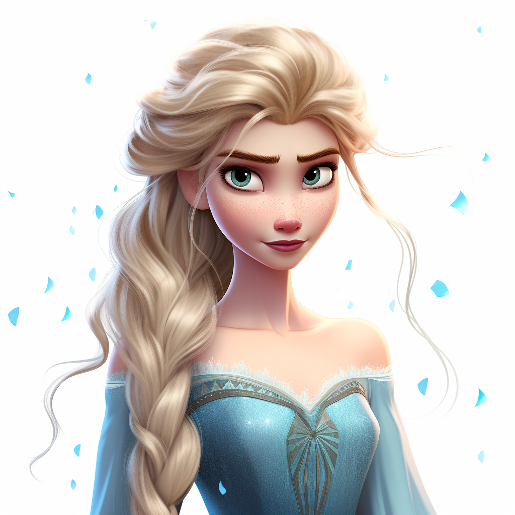 Elsa from Frozen on White Background