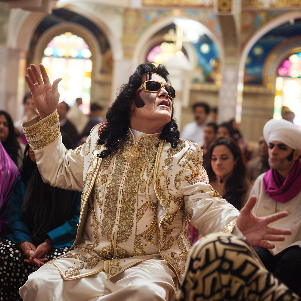 Elvis impersonator preaches in Arabian church