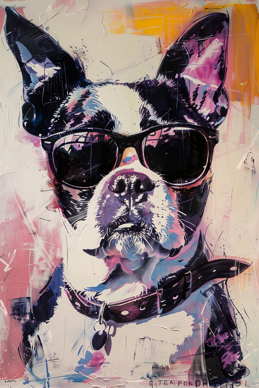 Dog Elvis Presley Portrait