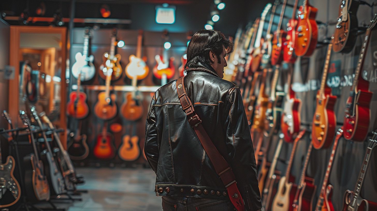 Elvis Presley Guitar Center Hyperrealistic