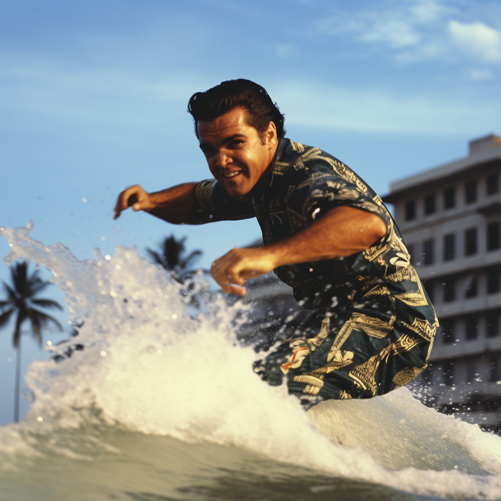 Elvis Presley surfing in Rio