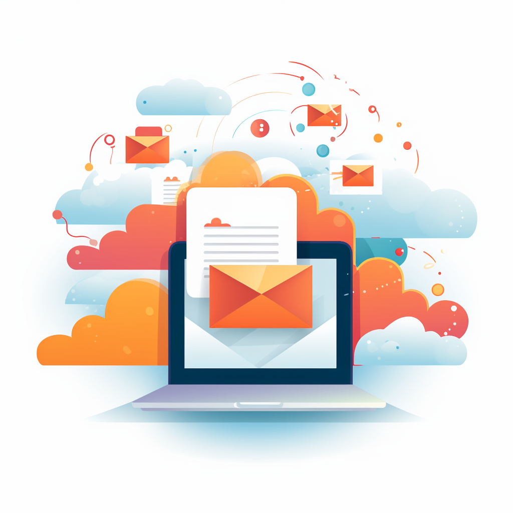 Flat vector style email design