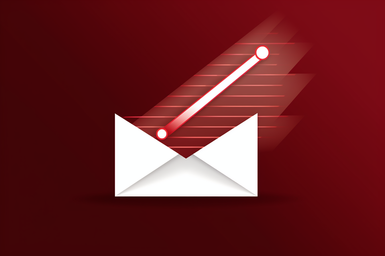 Email marketing success graph icon