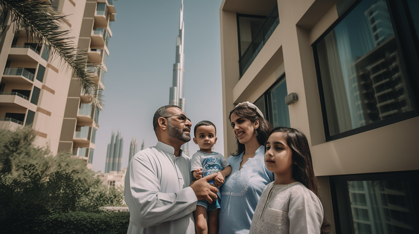 Emarati Parents Having Fun with Kids