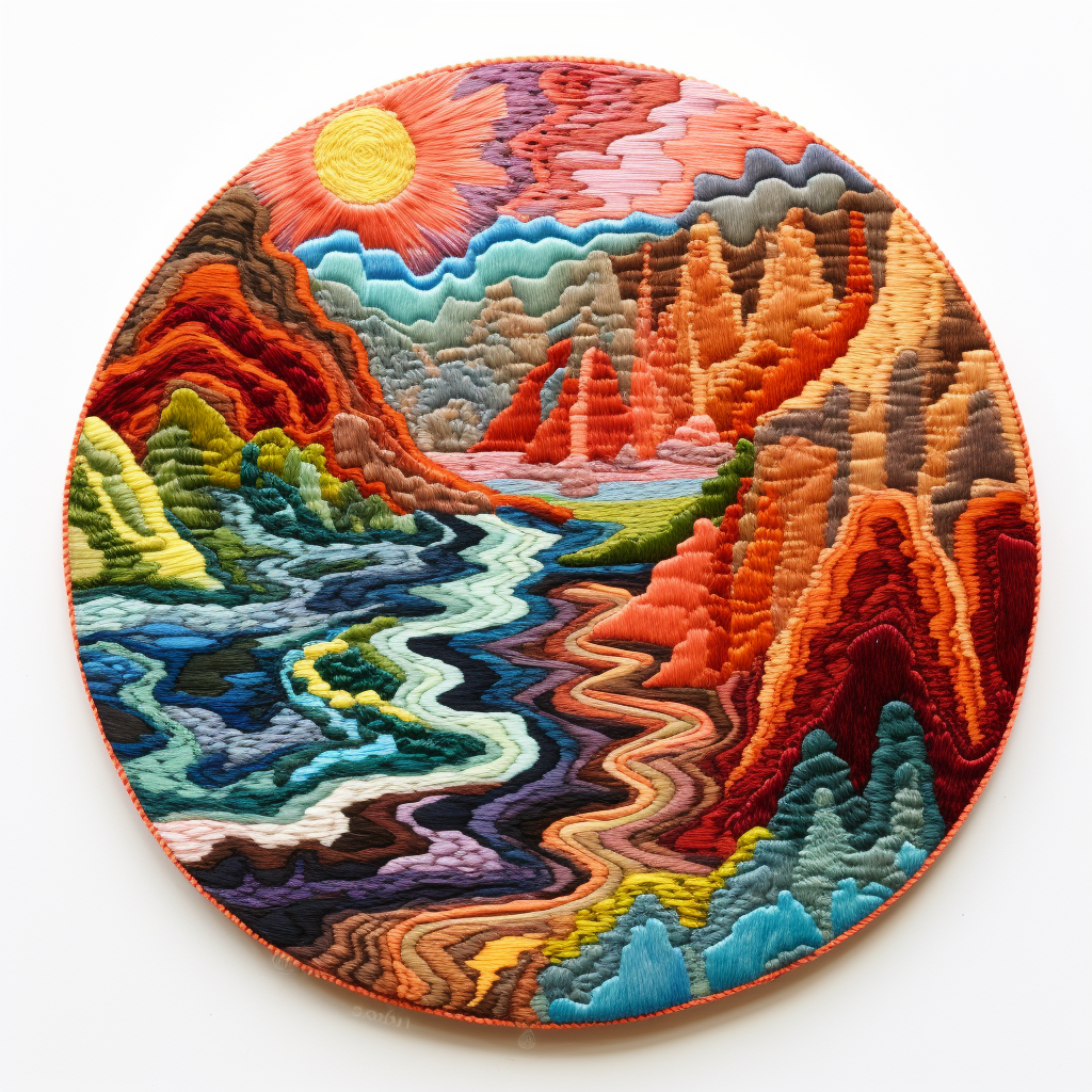 Embroidery patch with fine detailing at Zion National Park