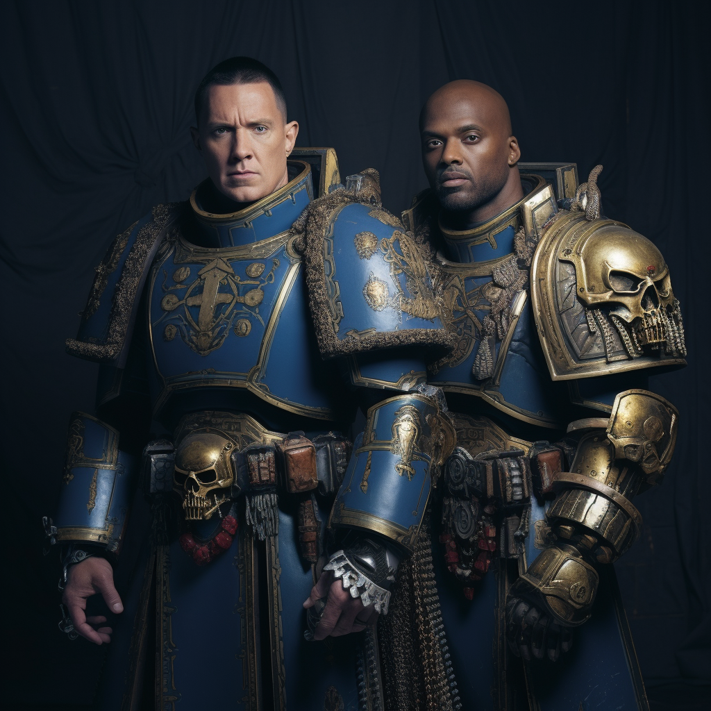 Eminem and The Rock as Space Marines