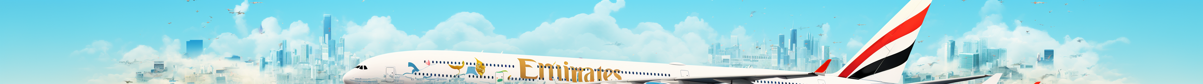 Clean graphic promoting Emirates ✨