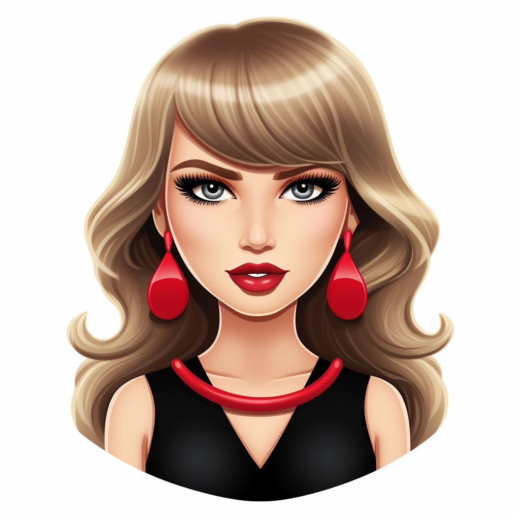 Taylor Swift Cartoon Emoji Singing