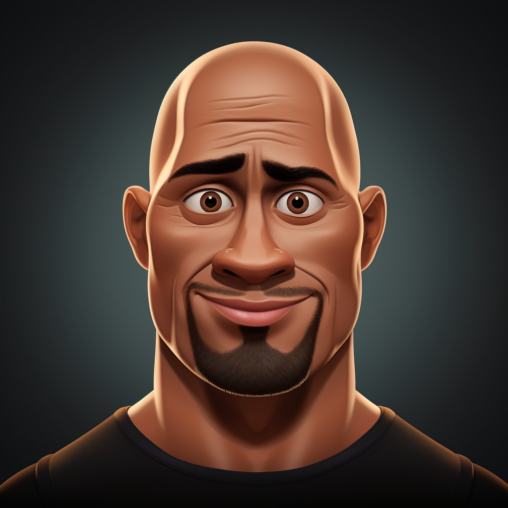 Cartoon image of Dwayne Johnson