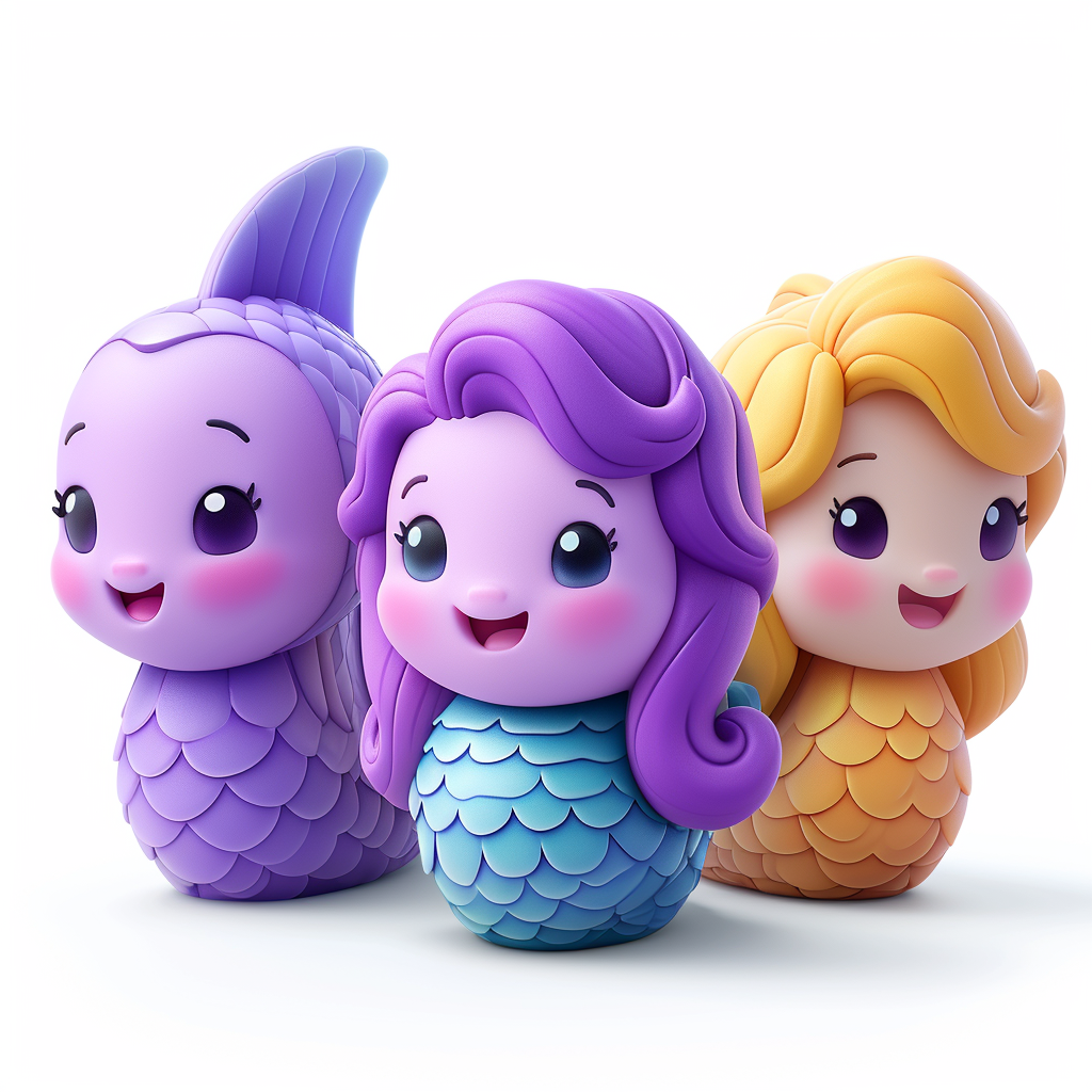 Purple Skin Mermaid Emojis