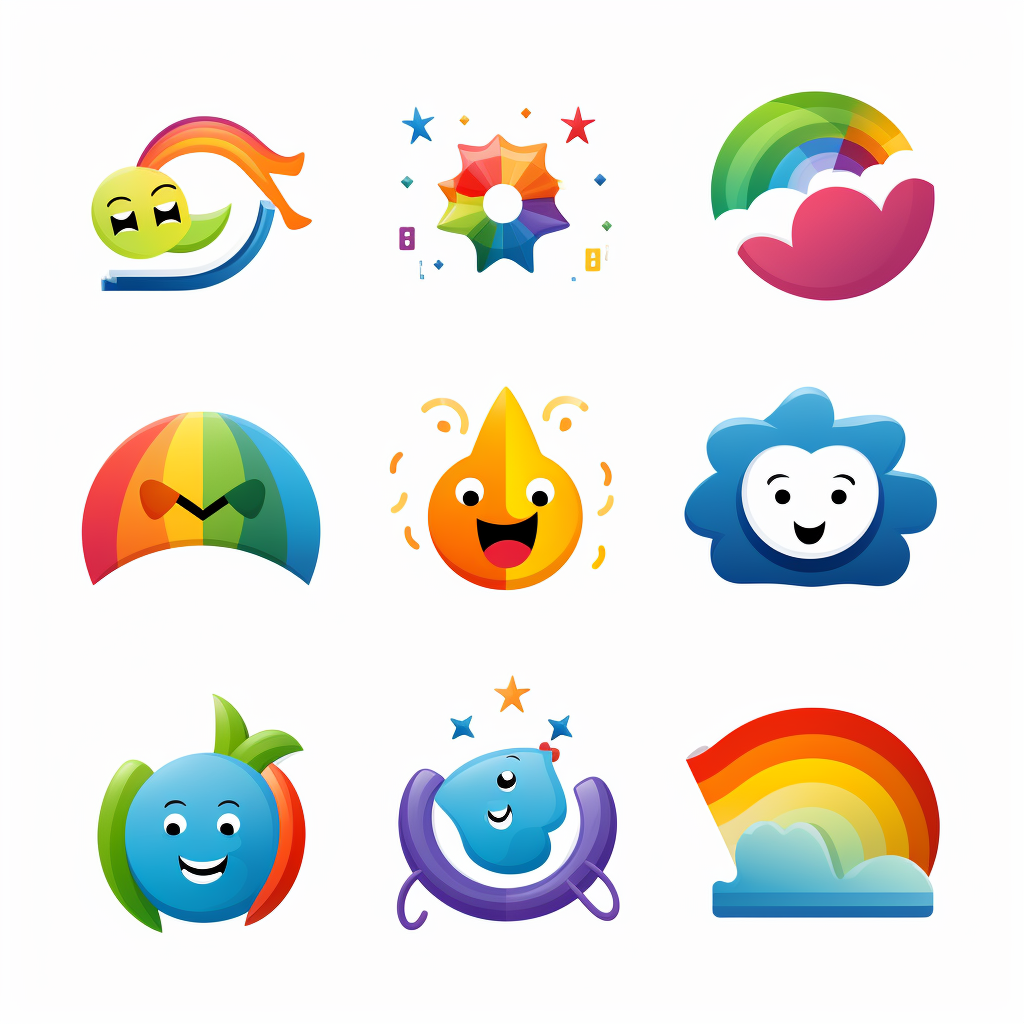 Vector logos promoting emotional education for kids