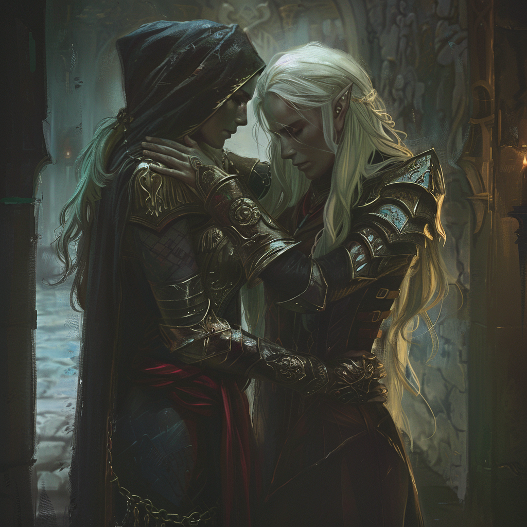 Emotional embrace drow mother daughter