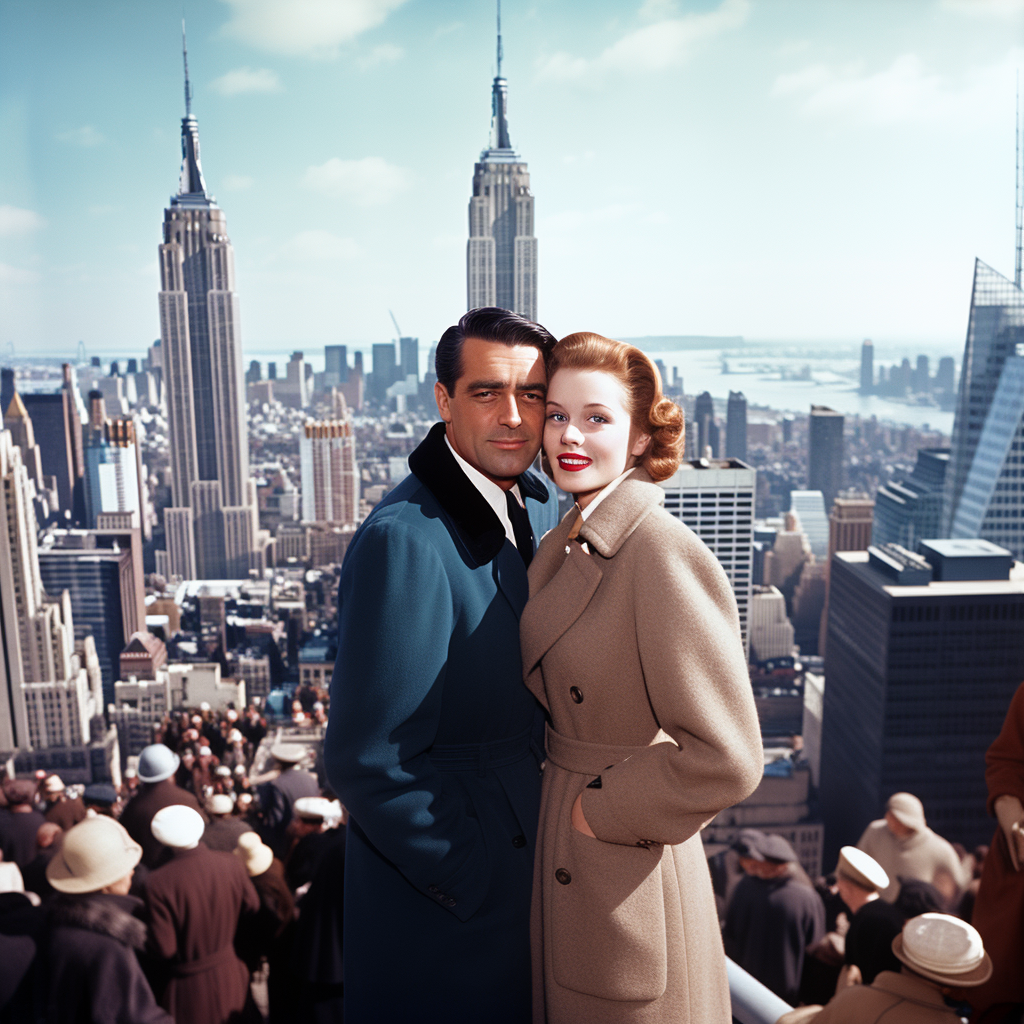 Cary Grant and Deborah Kerr on Empire State Building