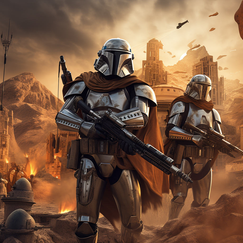 Powerful fantasy warriors defending the Empire