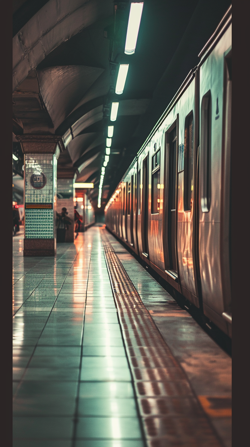 Empty Metro Train at Jakarta Station