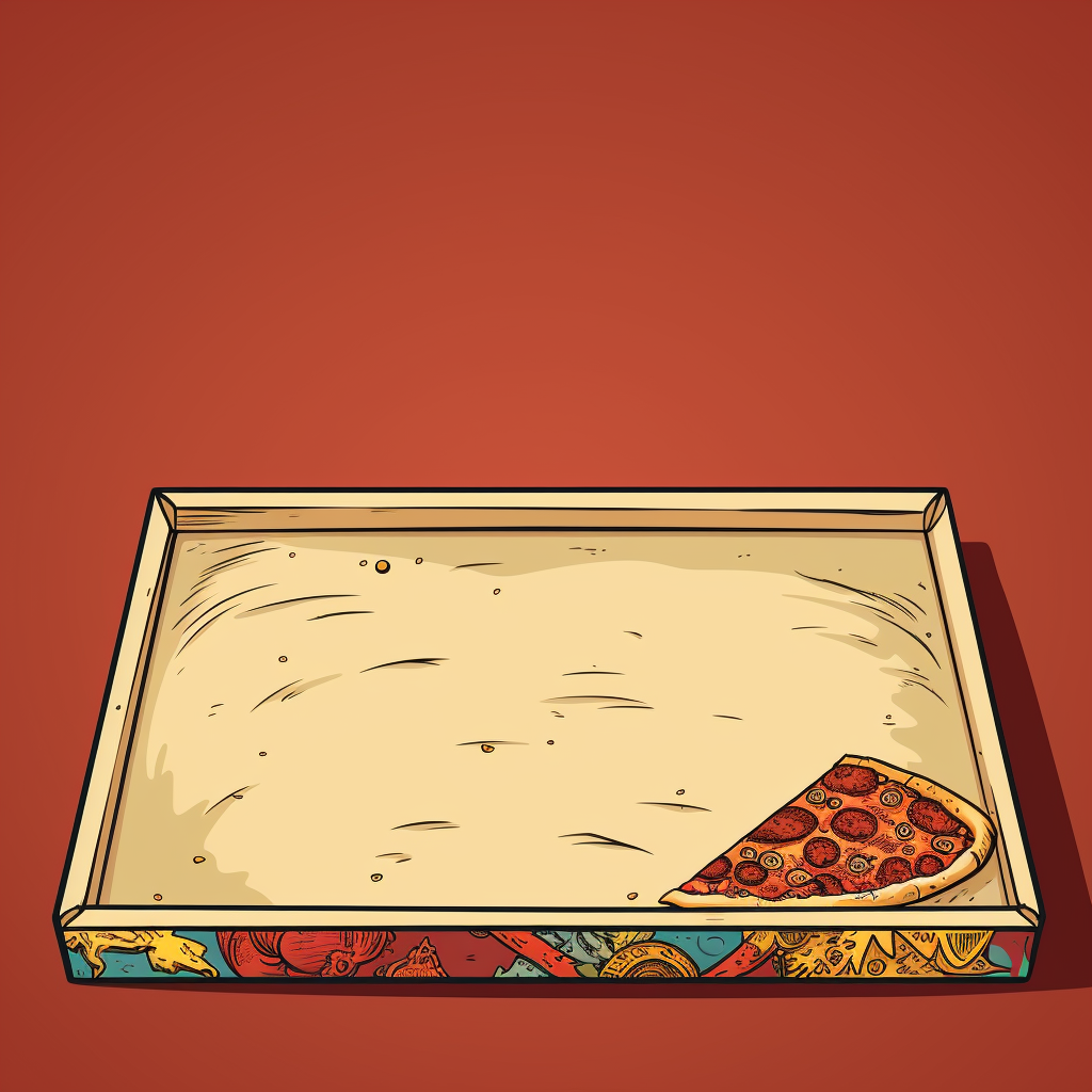 Empty pizza box illustration