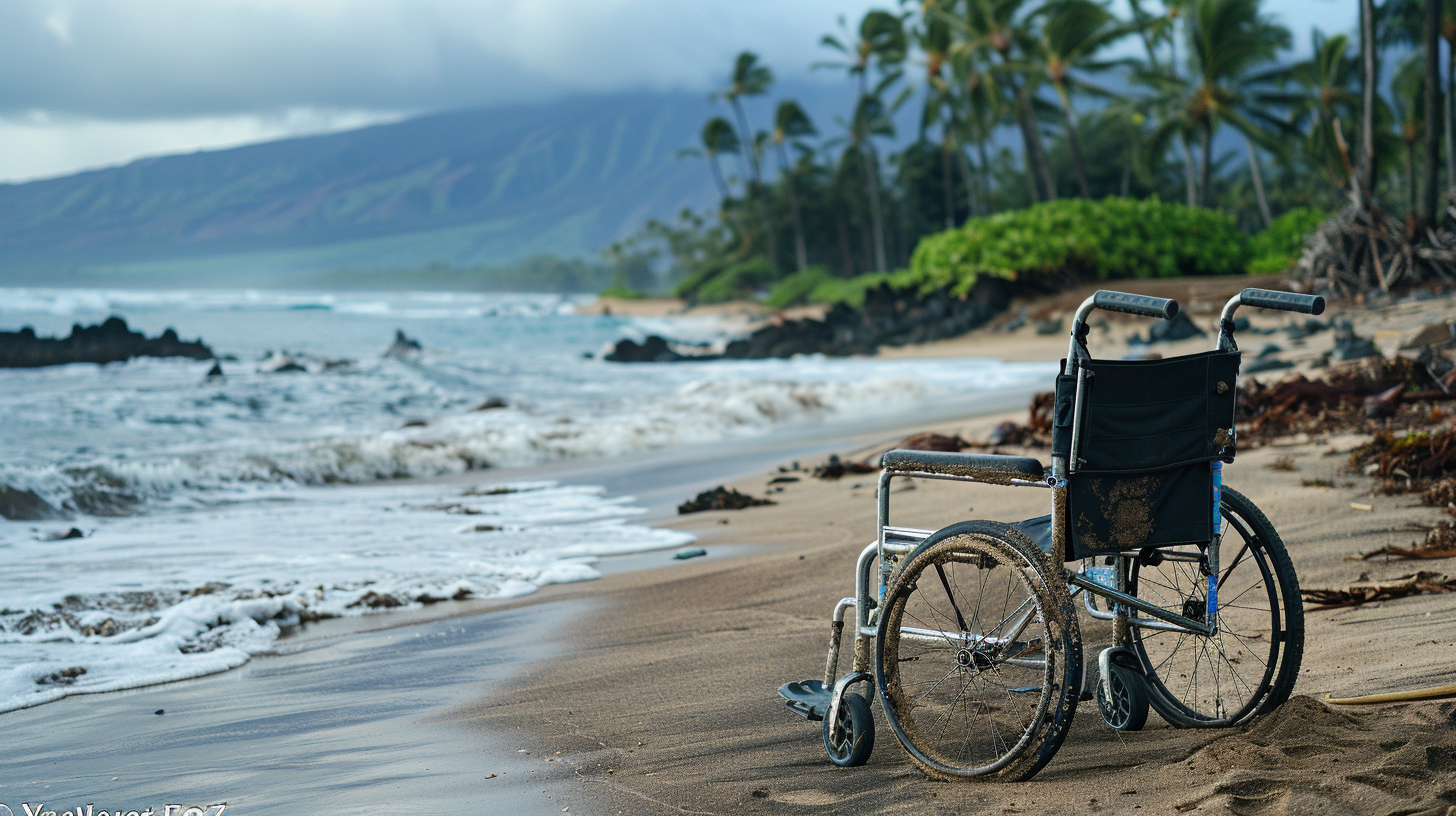 Wheelchair on Maui Beach