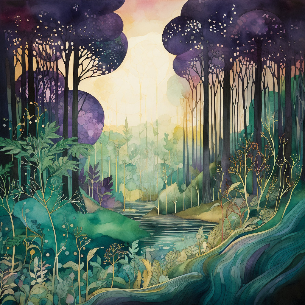 Enchanted Forest at Dawn Artwork