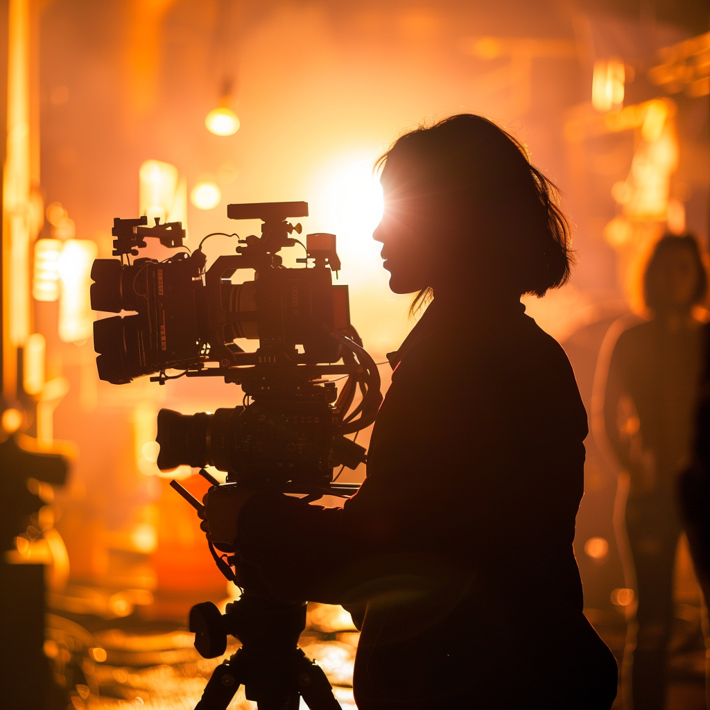 Leading Lady Filmmaking Silhouette Scene