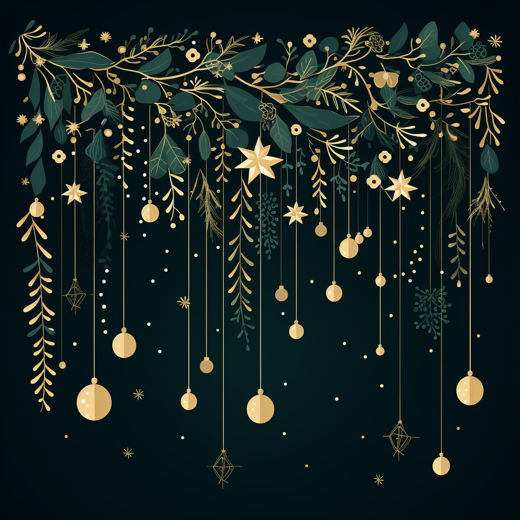 Enchanting Christmas Illustration with Feminine Touch