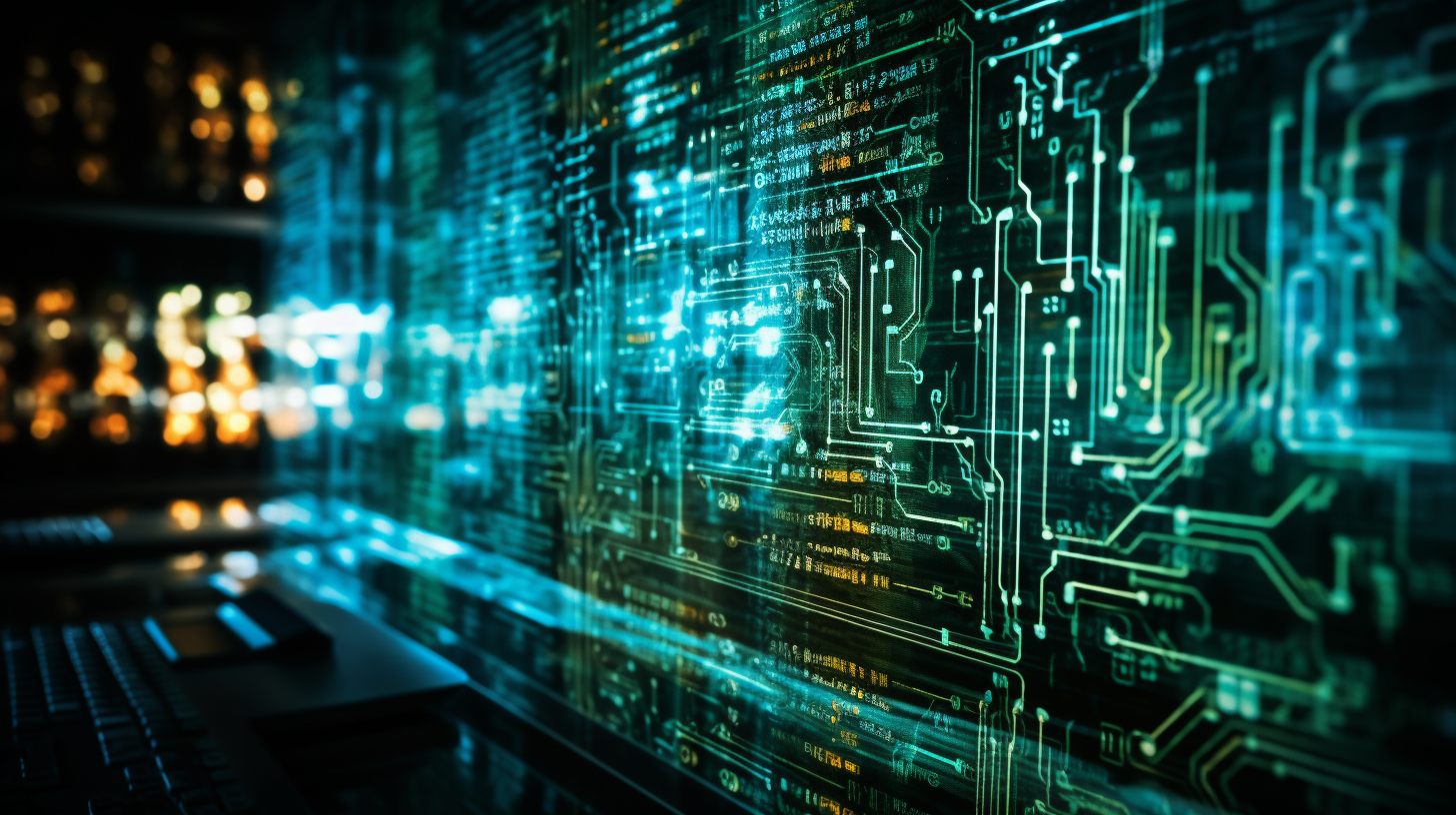 Encryption algorithms on computer screen
