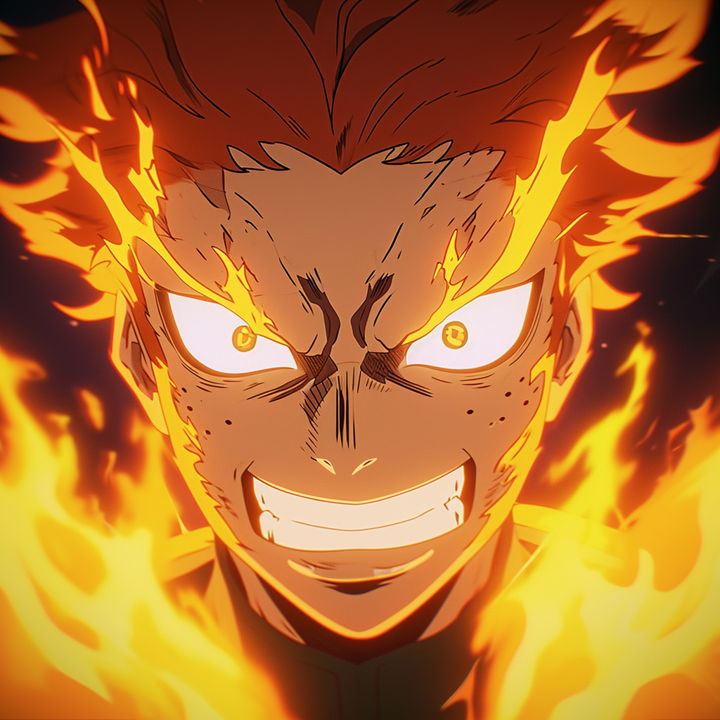 Endeavor Fire Eyebrows Retro Animation