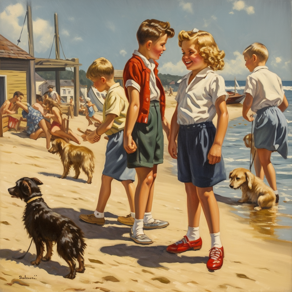 Enfants Style Arthur Sarnoff painting