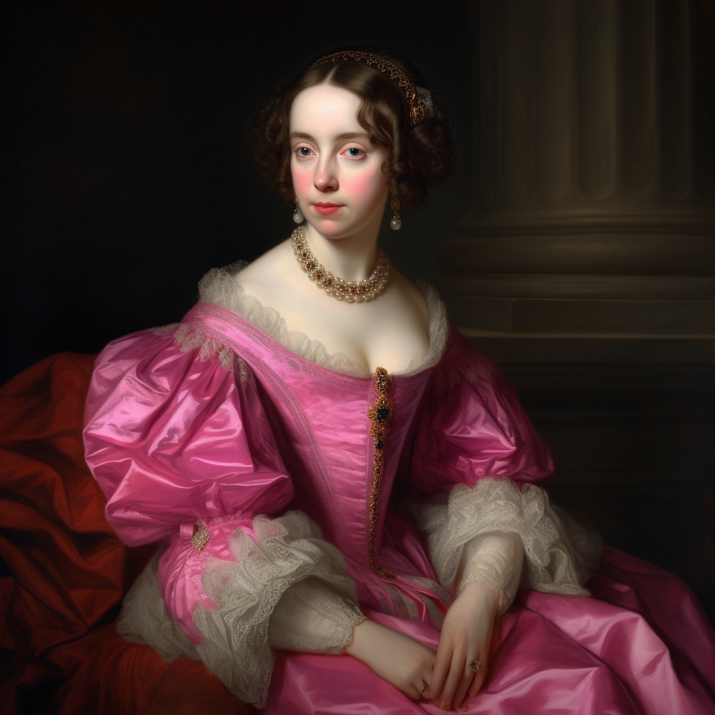 Beautiful English Queen Pink Gown