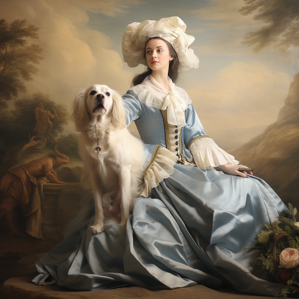 Entitled Aristocratic Lady with Lapdog