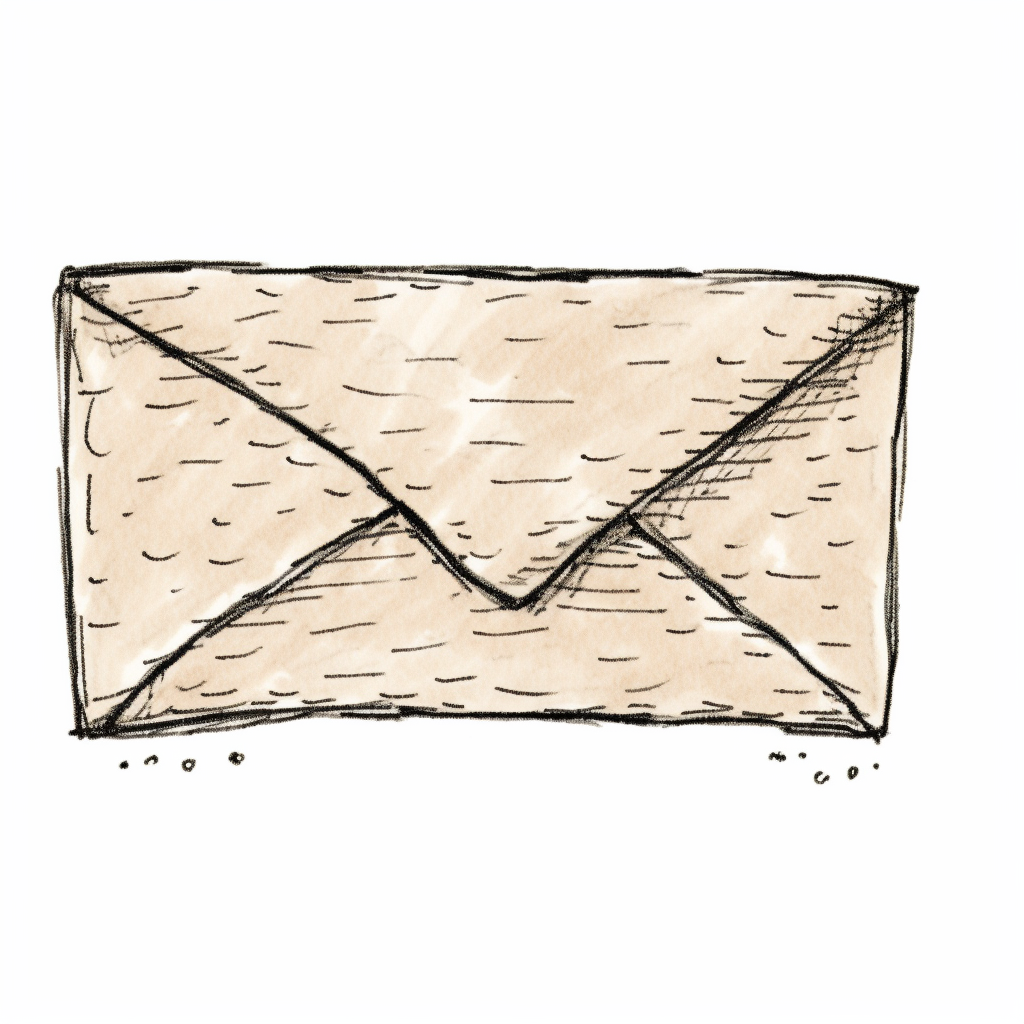 Rough sketch of an envelope