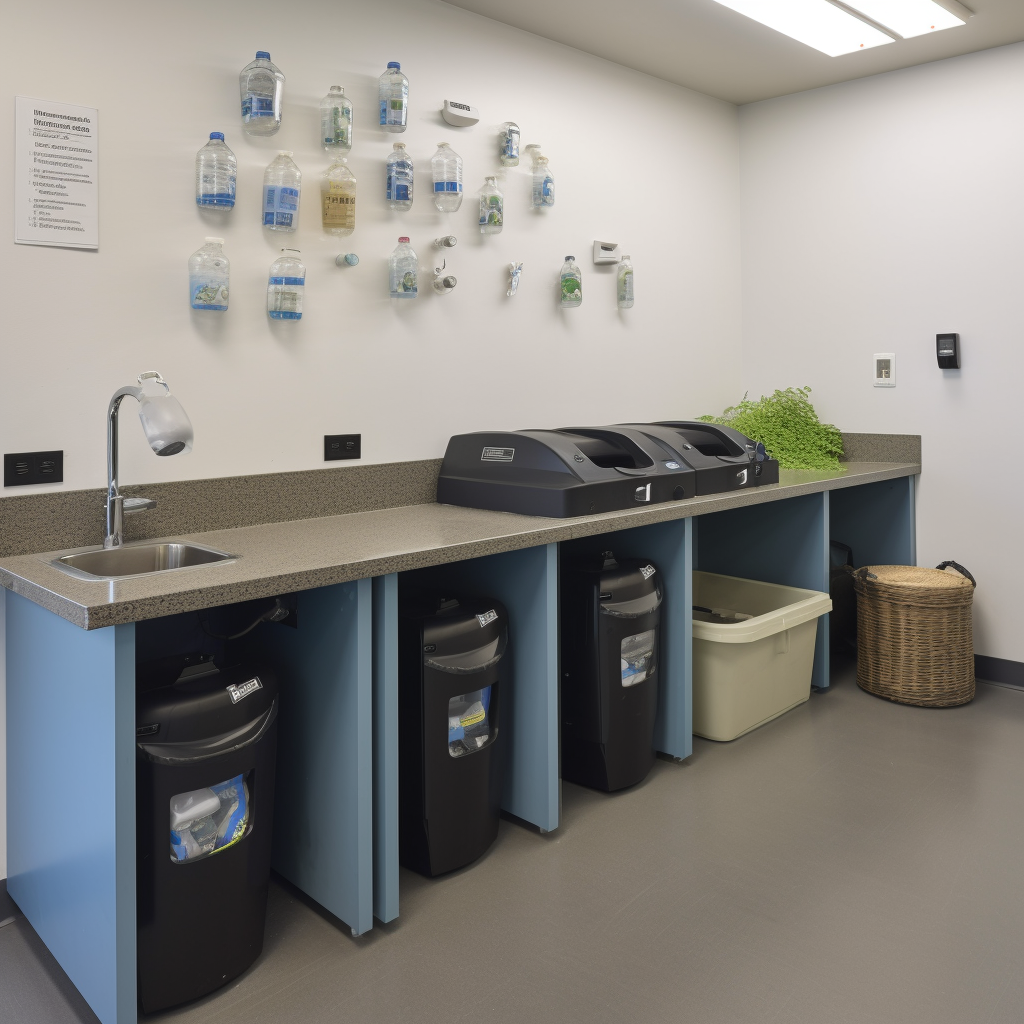 Environmental Activities Center with Recycling and Charging Stations