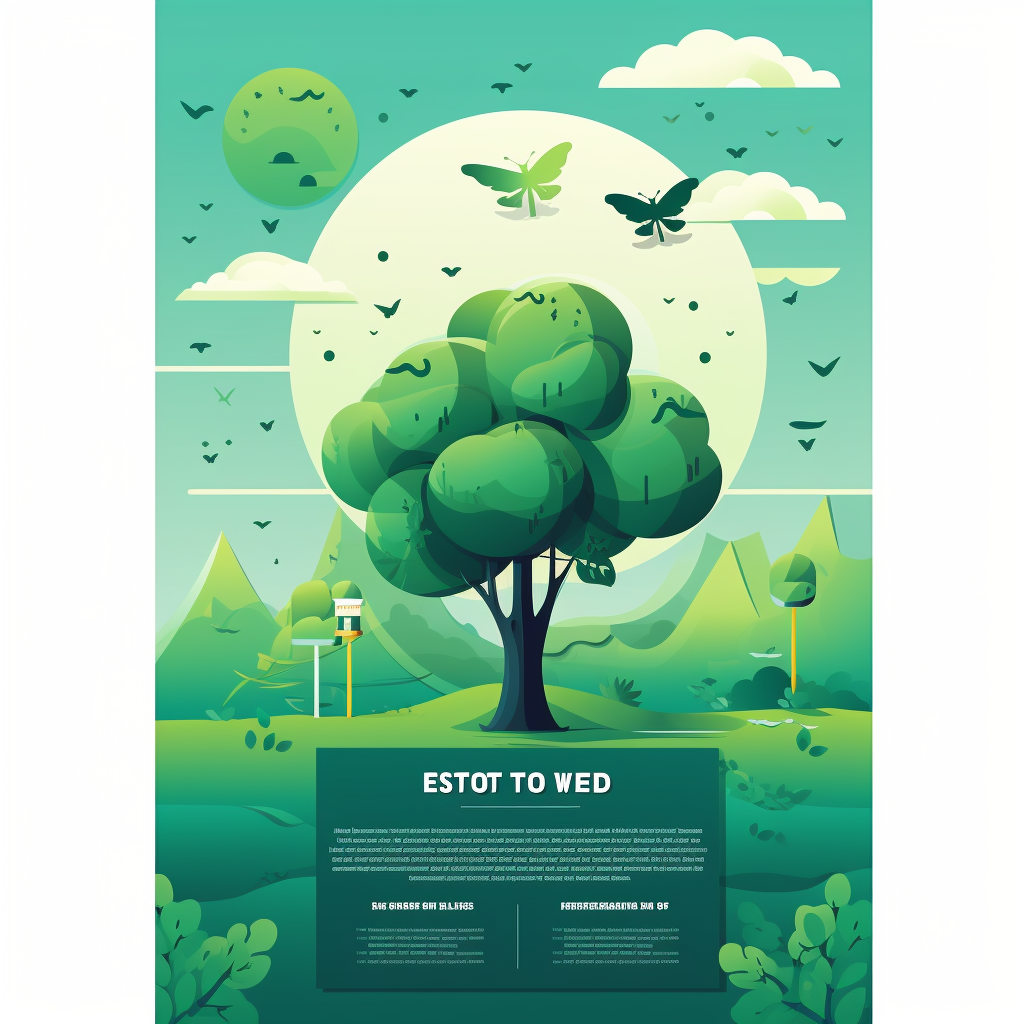 Beautiful environmental protection poster illustration