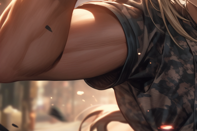 Epic action shot of Sonya Blade's perfect body