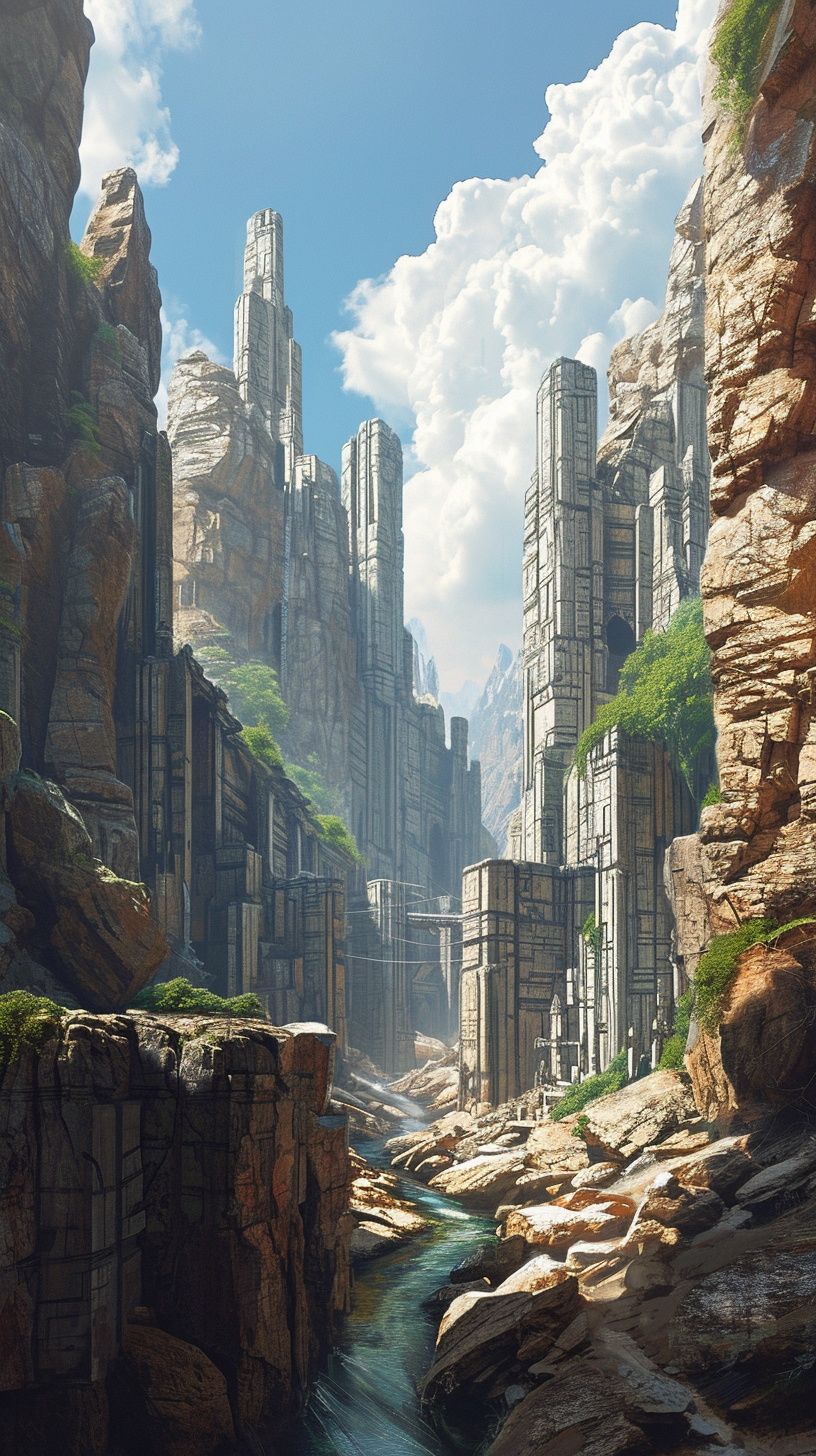 Stunning biblical cityscape scenery