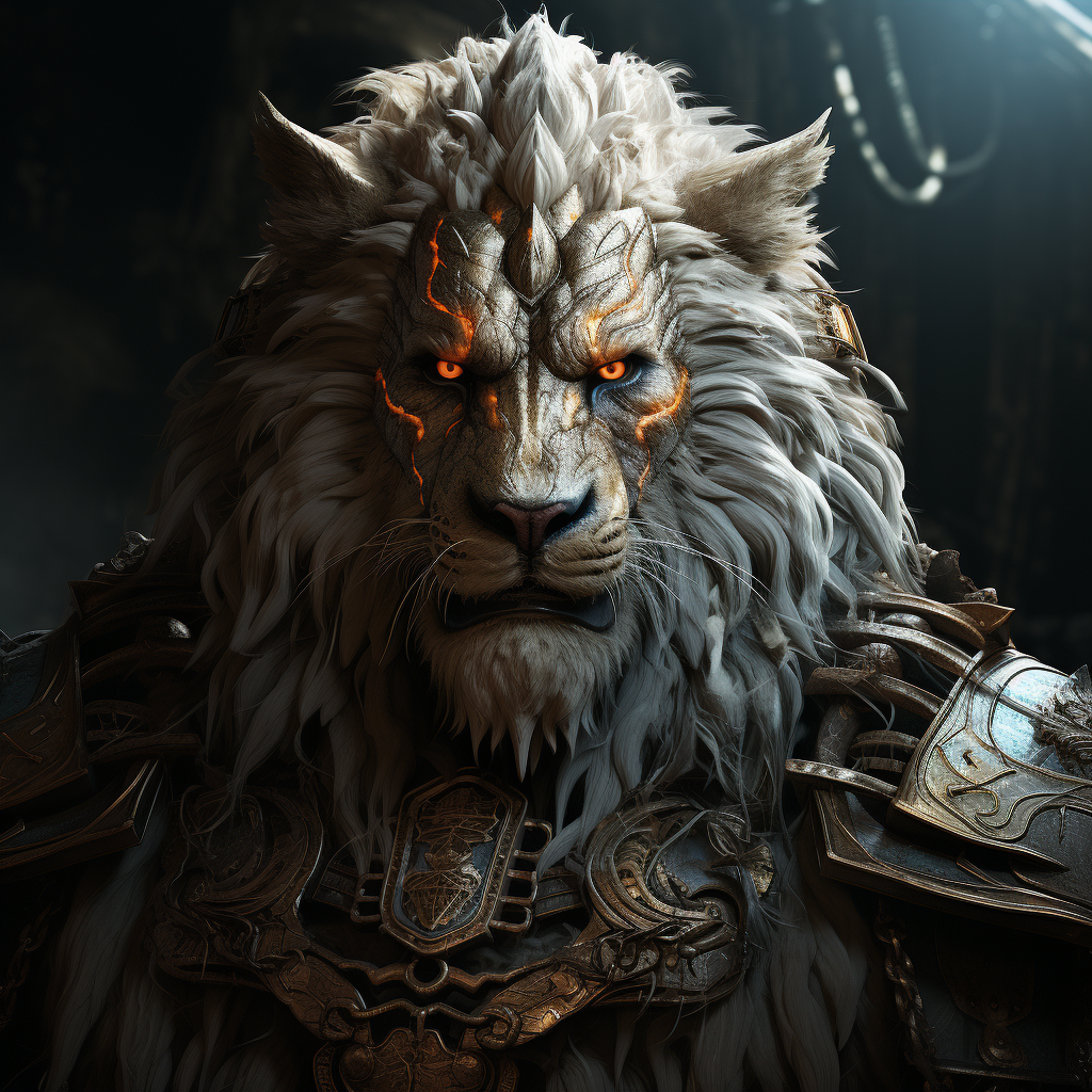 Epic Lion Warrior Fantasy Art